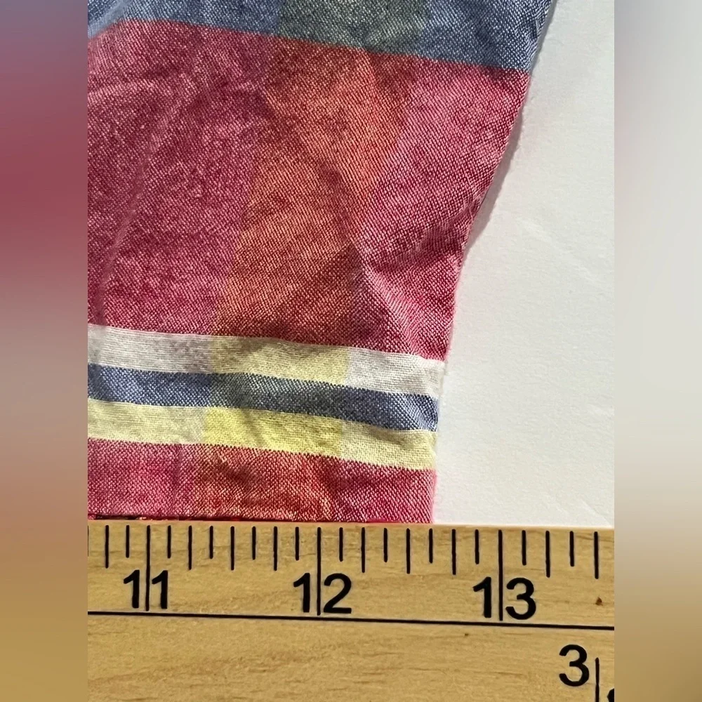 Ralph Lauren Kids Cotton Madras Chequered Dress in pink and blue size 12